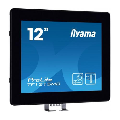 Monitor IPS LED iiyama ProLite 12.1inch TF1215MC-B1, XGA (1024 x 768), VGA, HDMI, DisplayPort, IP65, Touchscreen (Negru)