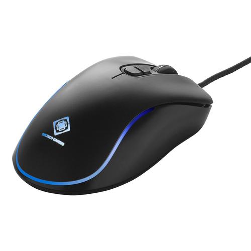 Mouse de gaming RGB Deltaco Gaming DM120, 2400 DPI, 7 moduri RGB, USB, negru