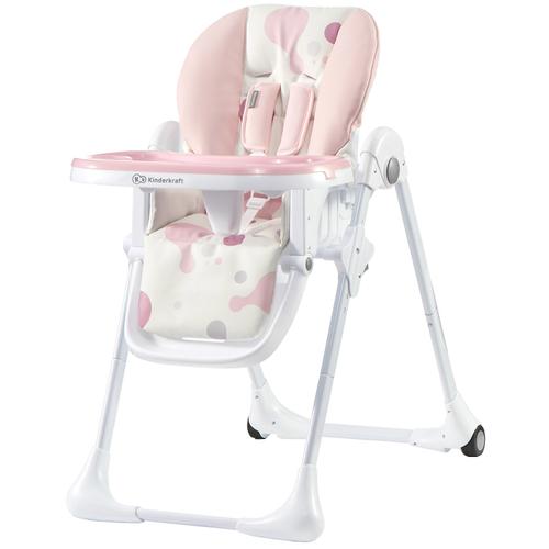 Scaun de masa Kinderkraft Yummy, Greutate maxima suportata 15 Kg, Roz