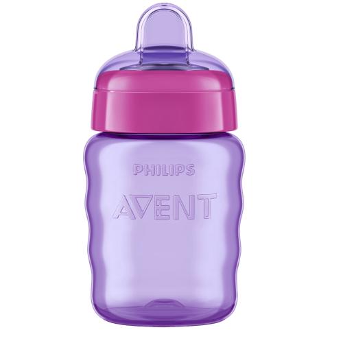 Cana cu tetina de formare Philips-AVENT, 260ml, 9luni+, Mov