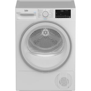 Uscator de rufe Beko B3T42242, Pompa de caldura, 8 kg, 15 programe, RecycledDry, Motor ProSmart™ Inverter, OptiSense, Aquawave®, Alb