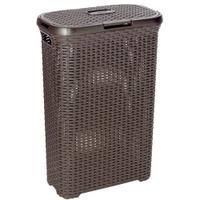 Cos de rufe Curver Imitatie Ratan, 40l, Plastic, Maro