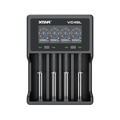 Incarcator cu 4 sloturi Xtar VC4SL, cu ecran color, cu functie de regenerare