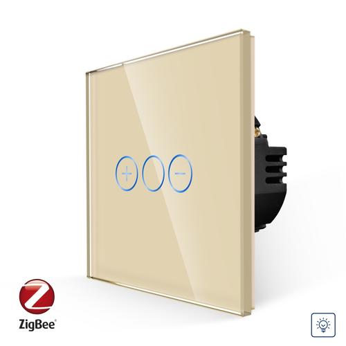 Intrerupator Simplu cu Variator cu Touch din Sticla LUXION, protocol Zigbee