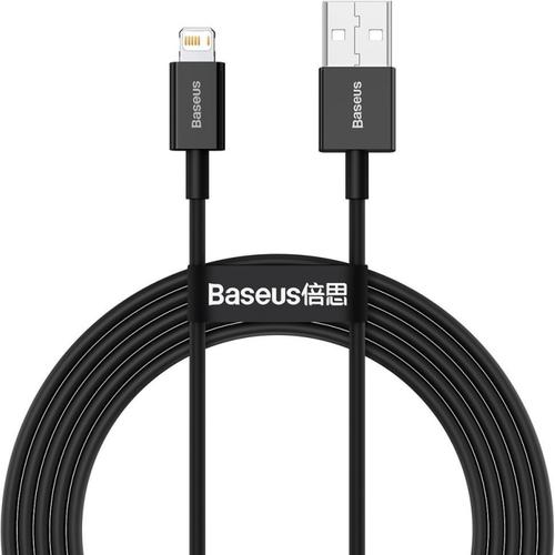 Cablu de date Baseus CALYS-C01, USB - Lightning, 2 m, 2.4A, Negru