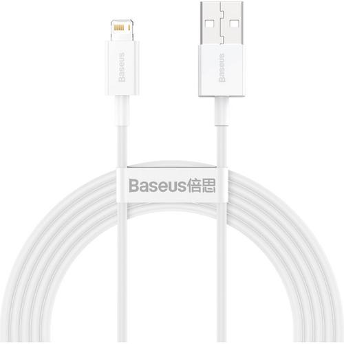 Cablu de date Baseus CALYS-C02, USB - Lightning, 2 m, 2.4A,  Alb