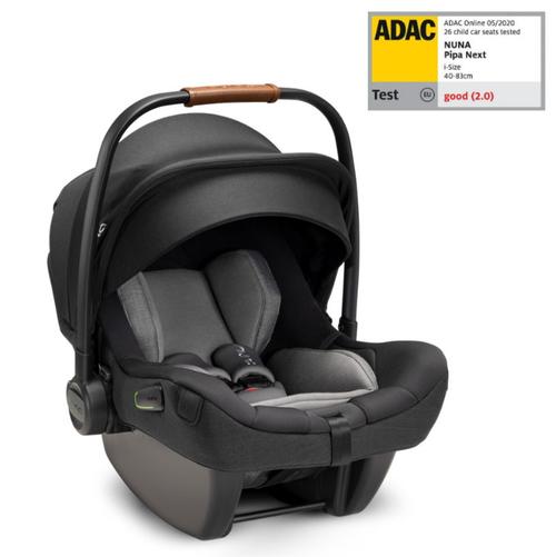 Scoica auto Nuna i-Size Pipa Next Caviar, Nastere - 83 cm, 0 - 13 kg, Testata ADAC (Negru) - 0 | YEO