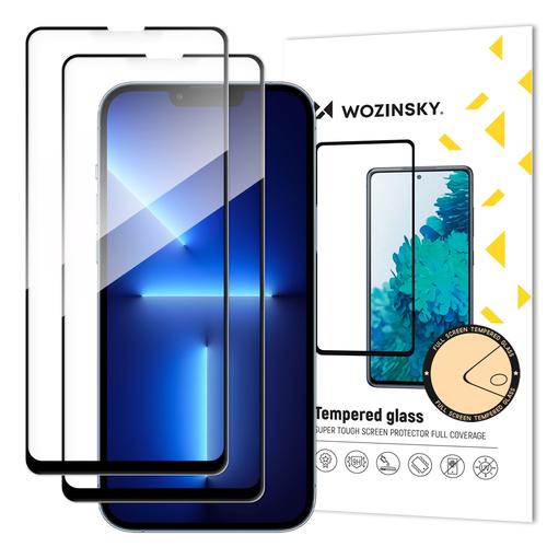 Set 2 bucati folie de protectie Tempered Glass Wozinsky 9H pentru Apple iPhone 13 / 13 Pro (Negru/Transparent)