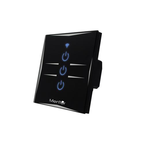 Intrerupator Smart triplu Mentor ES029 WiFi 10A 1800W, cu touch