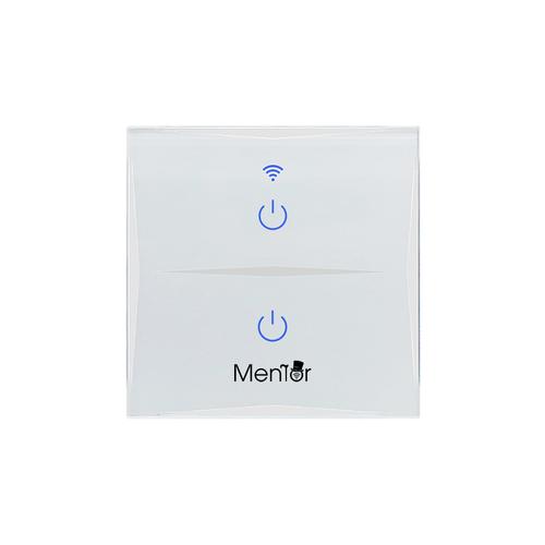 Intrerupator inteligent wireless Mentor WiFi 10A 1200W, dublu, cu touch