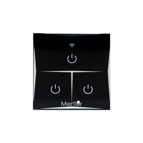 Intrerupator inteligent wireless Mentor WiFi 10A 1800W, triplu, cu touch