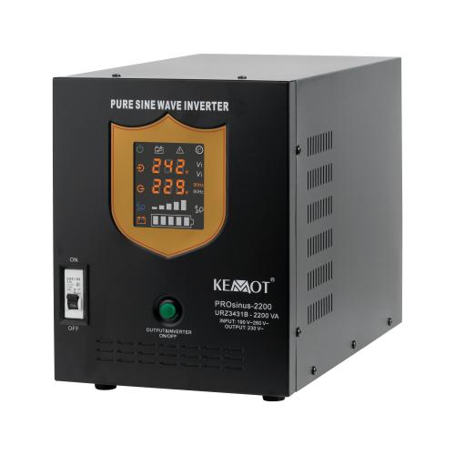 UPS centrale Kemot Sinus PUR 2200VA/1600W 12V, Eficienta 85% (Negru)