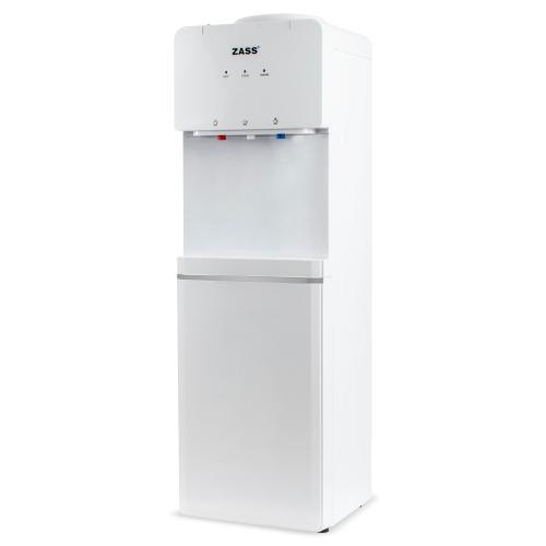 Dozator apa de podea cu compresor Zass ZWD 17 CNS, Putere incalzire 550W, Putere racire 90W, Compatibil cu bidoane de apa 11 l si 19 l, Silentios 36 dB (Alb)