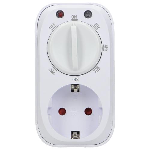 Priza programabila mecanic ORNO OR-PRE-445GS, Schuko, 3680 W, 16A, IP20, senzor crepuscular, 4 moduri de lucru, alb