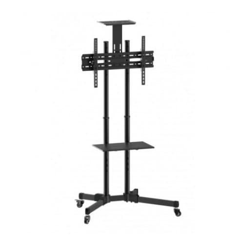 Stand TV mobil, reglabil, 32-70 inch, raft DVD, Negru Stand TV mobil, reglabil, 32-70 inch, raft DVD, Negru