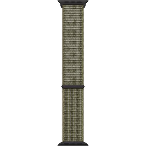 Curea pentru Apple Watch 45mm, NIKE Sport Loop, Sequoia/Pure Platinum