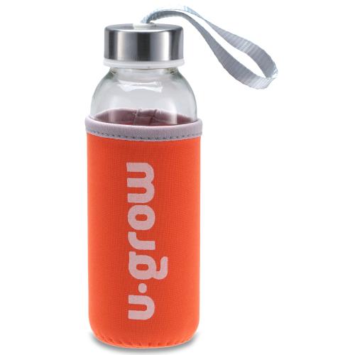Sticla cu husa termoizolanta U-Grow, 300ml, Portocaliu
