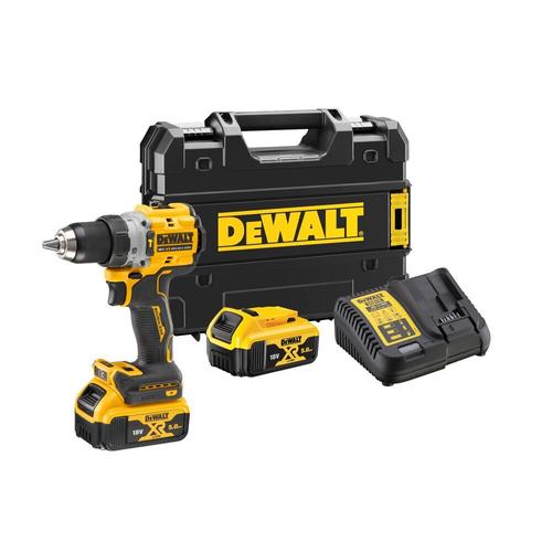 Masina insurubat/gaurit pe acumulator cuplu reglabil  Dewalt DCD805P2T, 650/2000 rpm, 90 Nm, percutie, 18V, 2x5Ah, cutie TSTAK Dewalt