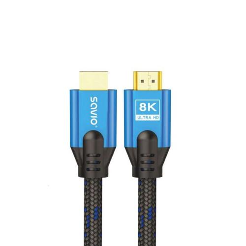 Cablu HDMI Savio CL-169, 8K Ultra High-Speed 48Gbps, 8K@60Hz, 4K@120Hz, Full HD @240Hz, Dynamic HDR, Dolby True HD, eARC, compatibil cu Xbox, PlayStation4, PlayStation5, 5m