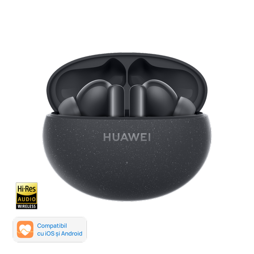 Casti True Wireless Huawei FreeBuds 5i, Bluetooth, ANC, Microfon Dual (Negru)