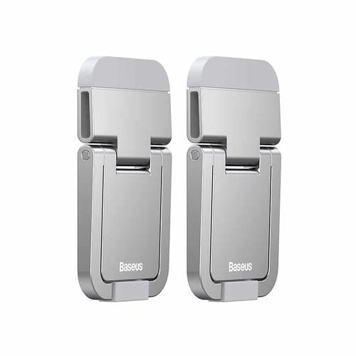 Set Cleme Pliabile Suport Laptop, Baseus LUZC000012, Fixare Adeziva, Silver