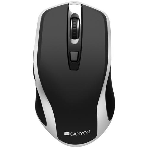 Mouse Canyon MW-19, Wireless, 6 butoane, Senzor Pixart, 1600dpi, Negru/Argintiu