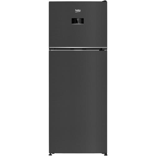 Frigider cu doua usi Beko B5RDNE504LXBR, 477 l, No Frost, HarvestFresh, Everfresh+, AeroFlow, Umiditate controlata, Display, Clasa E, H 185 cm, Dark Inox