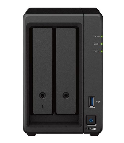 NAS Synology DS723+, Gigabit, 2 Bay-uri, Procesor AMD Ryzen R1600, 2 GB DDR4 (Negru) - 0 | YEO