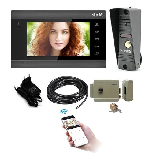 Kit VideoInterfon Smart Mentor SYKT003 WiFi Monitor Interfon Yala acces 1 locatie 7" HD 2MP SD Card InfraRed Senzor de miscare