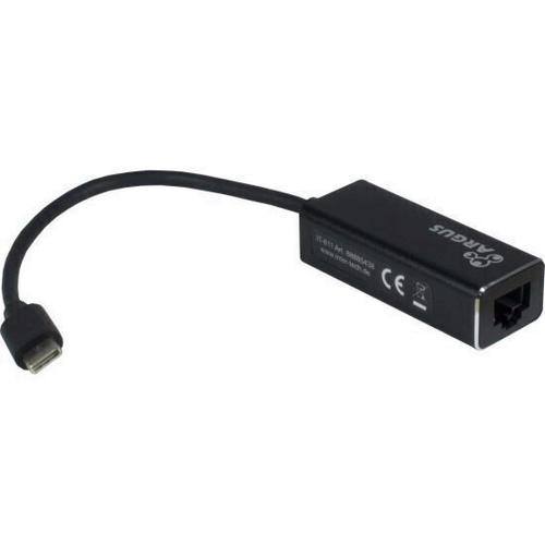 Placa Retea Inter-Tech Argus IT-811, Gigabit,  USB-C  (Negru)