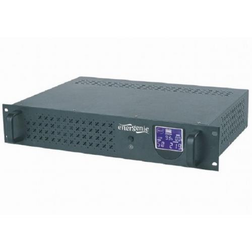 UPS GEMBIRD 1200VA/720W, AVR, cu management, rack, 1200VA/720W, AVR, IEC x 2,  Schuko x 2, 2 x baterie 12V/7Ah, display LCD