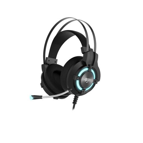 Casti Gaming Havit Gamenote H2212U, Iluminare LED, microfon, USB, Sunet 7.1, Driver 40mm, Lungime cablu 2.5m (Negru)