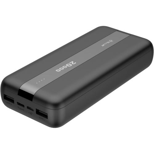 Baterie externa Tellur PBC203, 20000mAh, 2xUSB, Type-C+MicroUSB (Negru)