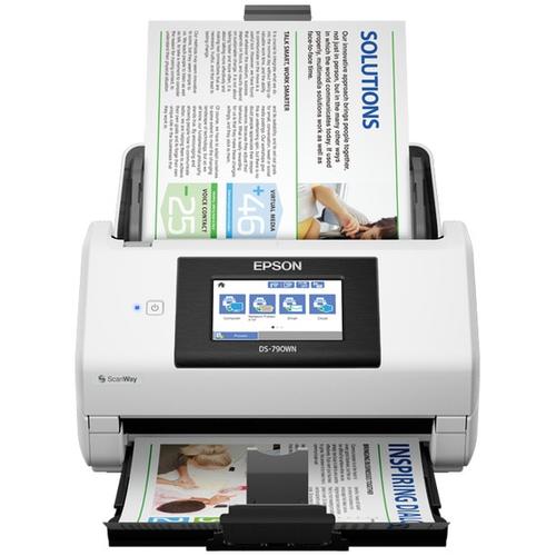 Scanner Epson WorkForce DS-790WN, A4, Retea, WiFi, ADF, Duplex (Alb/Negru)