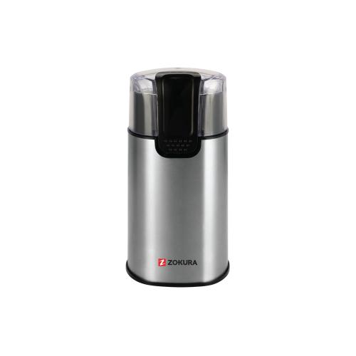 Rasnita electrica de cafea Zokura Z1245, 150 W, 60 g (Negru/Argintiu)