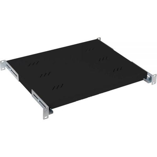 Raft fix perforat Triton 19inch 1U/250, capacitate incarcare 40kg, Gri