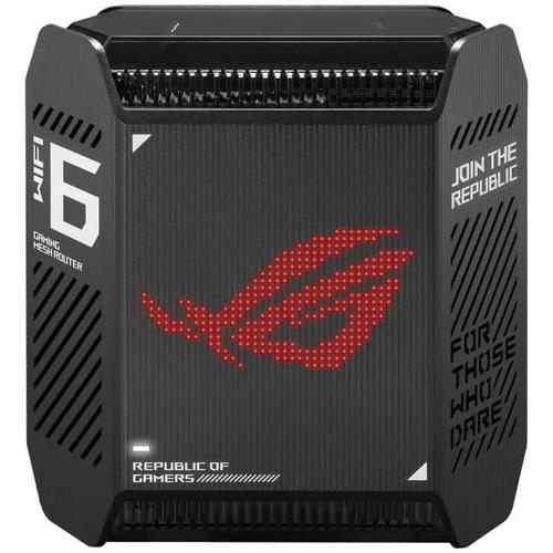 Sistem Wi-Fi Mesh Gaming ASUS ROG Rapture GT6, AX10000, Tri-Band, acoperire 275m², Tri-Core 1.7GHz CPU, 256MB/512MB Flash/RAM, 2.5G port, AiProtection Pro, Adaptive QoS, VPN server/client, IPTV, OFDMA, Beamforming, Link Aggregation, AiMesh (Negru) Sistem Wi-Fi Mesh Gaming ASUS ROG Rapture GT6, AX10000, Tri-Band, acoperire 275m², Tri-Core 1.7GHz CPU, 256MB/512MB Flash/RAM, 2.5G port, AiProtection Pro, Adaptive QoS, VPN server/client, IPTV, OFDMA, Beamforming, Link Aggregation, AiMesh (Negru)