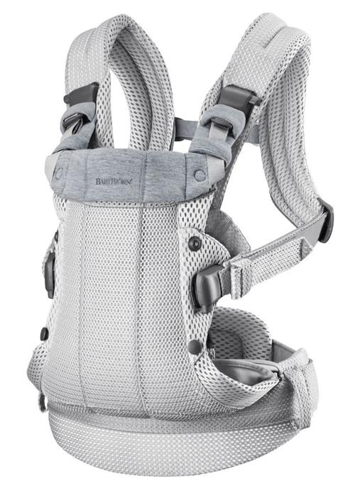Ham anatomic BabyBjorn Harmony Silver, Pozitii multiple de purtare, 0-15 kg, 0-3 ani, 3D Mesh (Gri) - 0 | YEO