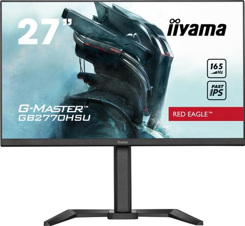 Monitor Gaming Fast IPS LED iiyama G-MASTER 27inch GB2770HSU-B5, Full HD (1920 x 1080), HDMI, DisplayPort, AMD FreeSync, Pivot, Boxe, 165 Hz, 0.8 ms (Negru)