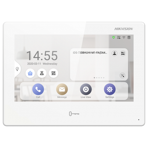 Post interior videointerfon Hikvision DS-KH9310-WTE1 (B), Android, WIFI, management pentru toate sistemele Hikvision conectate prin Hik Connect, apelare video si deschidere usa din aplicatia mobila, ecran TFT 7 inch color, rezolutie 1024 × 600 Post interior videointerfon Hikvision DS-KH9310-WTE1 (B), Android, WIFI, management pentru toate sistemele Hikvision conectate prin Hik Connect, apelare video si deschidere usa din aplicatia mobila, ecran TFT 7 inch color, rezolutie 1024 × 600