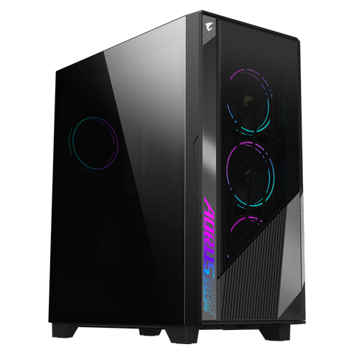 Carcasa GIGABYTE Aorus C500 Glass, Mid Tower, fara sursa (Negru)