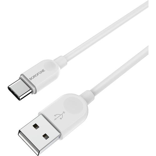 Cablu de Date Borofone BX14 LinkJet, USB la USB Type-C, 1 m, Alb