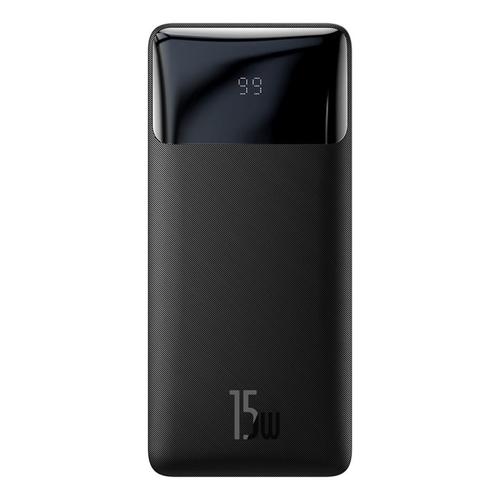 Acumulator extern Baseus BIPOW, 10000 mAh, 15W, USB, MicroUSB, USB-C (Negru)