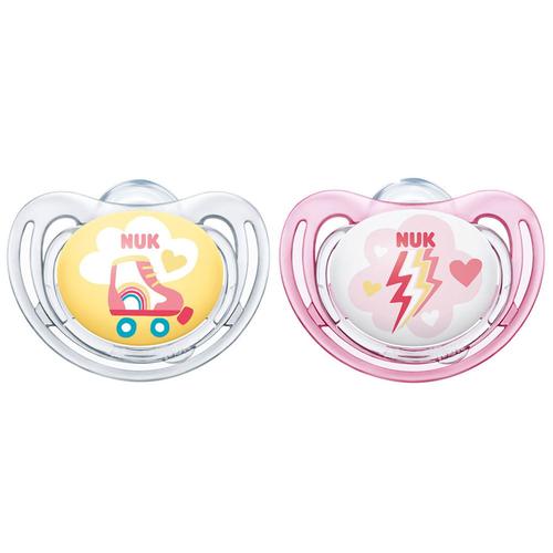 Suzeta Nuk Freestyle Silicon M2 Galben 6-18 luni 2 Bucati Set