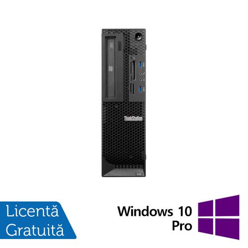 Calculator Sistem PC Refurbished Lenovo ThinkStation E32 SFF, Intel Quad Core i7-4770 3.4 - 3.9GHz, 16GB DDR3, SSD 256GB SATA, Intel Integrated HD Graphics 4600 + Windows 10 Pro