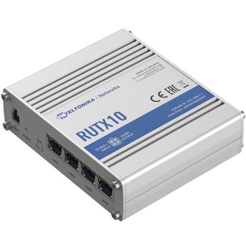 Router Professional Teltonika RUTX10, 4X 10/100/1000mbps, WiFi, Bluetooth, GPS, Modbus, VPN