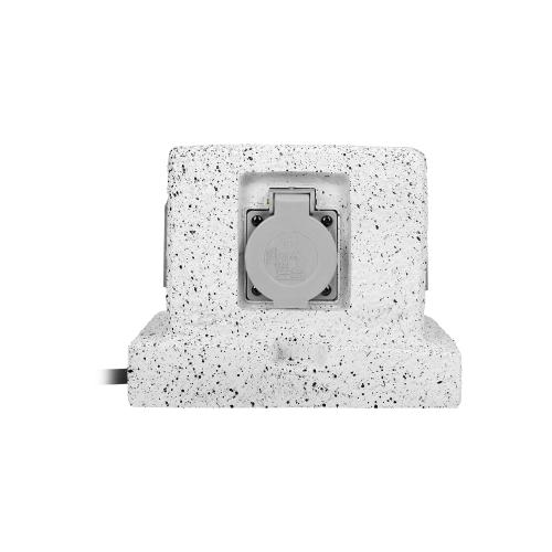 Prelungitor de gradina ORNO OR-AE-13186(GS), 4 prize 2P+E schuko, 3680 W, IP44, cablu 3m (Gri)