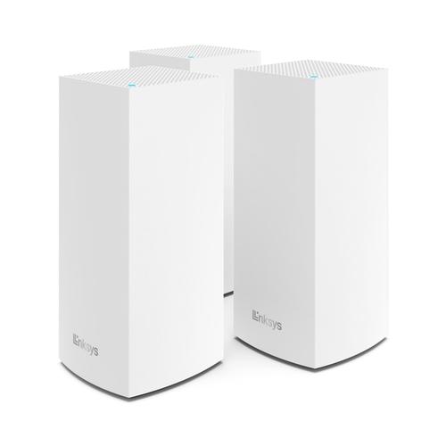 Set 3 Sisteme Wi-Fi Mesh Linksys Velop, AX4200, Tri-Band, Wi-Fi 6, USB 3.0 Port, OFDMA, MU-MIMO, Intelligent Mesh™ Technology, Easily Expandable and Seamless, Dynamic Backhaul (Alb)