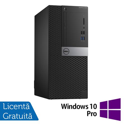 Calculator Sistem PC Refurbished DELL OptiPlex 5040 Tower, Intel Core i3-6100 3.70GHz, 8GB DDR3, 240GB SSD + Windows 10 Pro