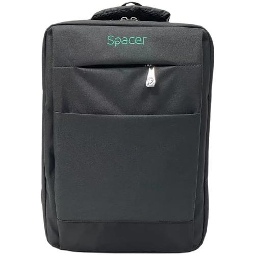 Rucsac Spacer New York pentru laptop 17inch, compartiment laptop si compartiment calatorie, buzunar frontal, compartiment travel,  waterproof, poliester, Negru - 0 | YEO